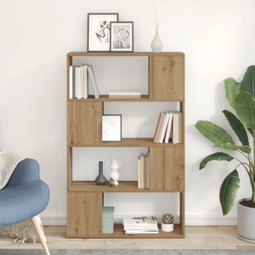 Könyvespolc Kézműves tölgy Szerelt fa 80 x 24 x 124 cm Tárolás