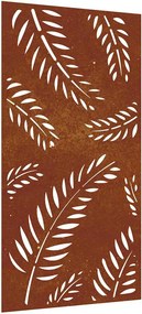 vidaXL levélmintás corten acél kerti faldísz 105 x 55 cm