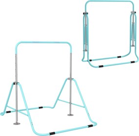 HOMCOM Összecsukható Gyermek Tornaszóró - Magasság Állítható 88-tól 128 cm-ig - Háromszög Acél Alap - Zöld | Aosom