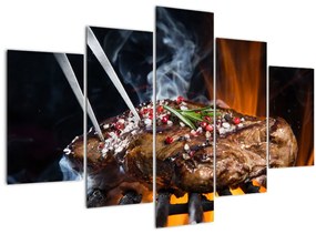 Egy sült steak képe (150x105 cm)