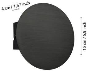 Eglo 901198 - LED fali lámpa TALAMELLO LED/4W/230V 3000K fekete