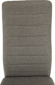 Étkezőszék, barna szövet/fekete fém, COLETA NOVA