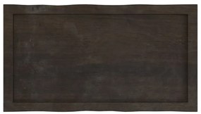 sötétbarna kezelt tömör asztallap 80x40x(2-4) cm