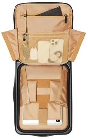 Utazóbőrönd, keményfedelű, 35x55x22 cm, RIVACASE Clark ECO 8181, fekete (BRC8181B)