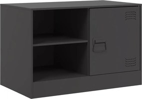vidaXL fekete acél TV-szekrény 67 x 39 x 44 cm