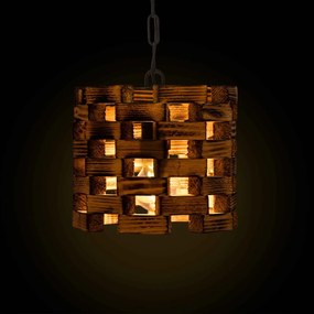 Natúr színű függőlámpa fa búrával ø 20 cm Match – Squid Lighting