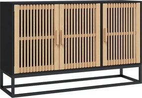 vidaXL fekete szerelt fa tálalószekrény 105 x 30 x 65 cm