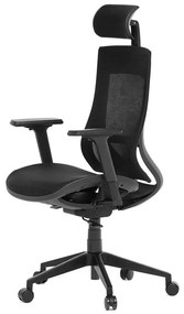 Fekete Hálós Irodai Szék, Szinkron Mechanikával. KA-W002 BK