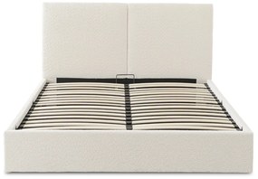 Krém Bouclé Franciaágy Ágyneműtartóval. 160x200 MARSYLIA