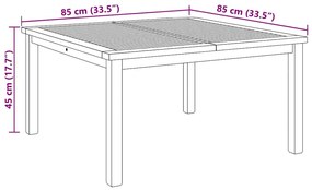 Dohányzóasztal Barna 85 x 85 x 45 cm Tömör tíkfa