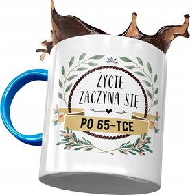 Kék Bögre Születésnapra 65 65-es 65-ös, fényképes nyomattal