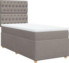 vidaXL tópszínű szövet rugós ágy matraccal 80 x 200 cm