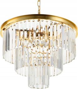 Dekoratív reprezentatív függőlámpa kristályok Splendore arany nappali