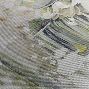 Kép - Fehér virágok, vintage (90x60 cm)