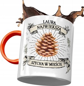 Narancssárga bögre Laura Barátnő Feleség Nyomtatott Fotóval