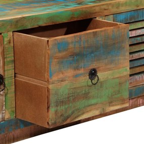 tömör újrahasznosított fa TV-szekrény 110 x 30 x 40 cm