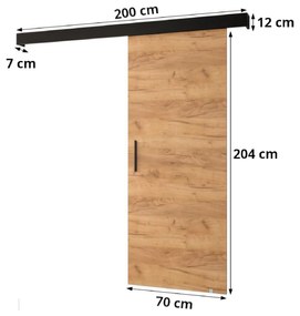 Tolóajtó 70 cm Slavdro 4 (arany craft + matt fekete). 1108751