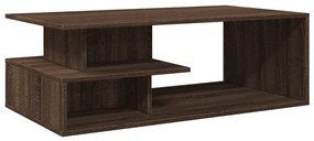 barna tölgyszínű szerelt fa dohányzóasztal 102x55x35 cm