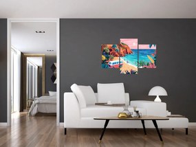 Kép - Lakóautó az óceánnál (90x60 cm)