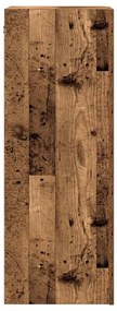 antik fa színű szerelt fa TV-szekrény 30,5 x 30 x 90 cm