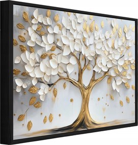 Vászonkép Fekete Keretben Fa Absztrakt Nappali Hálószoba 120x80