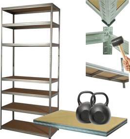 Tárolószekrény horganyzott fém Helios 270x75x45cm 7Px275kg Magas