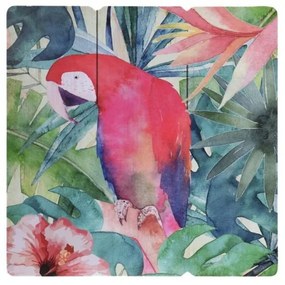 Birdie papagájos falikép 38 x 38 cm