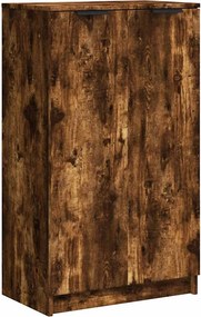 vidaXL füstös tölgyszínű szerelt fa cipősszekrény 59 x 35 x 100 cm