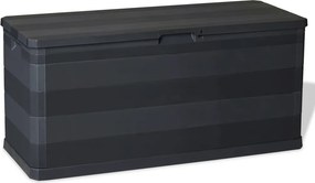 Fekete Kerti Tárolóláda 117 X 45 X 56 Cm