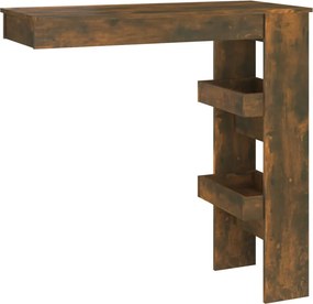 vidaXL füstös tölgy színű fatermék fali bárasztal 102 x 45 x 103,5 cm