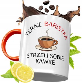 Narancssárga Bögre Baristáknak Ajándék fényképes nyomtatással