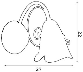 Fali lámpa KOKARDA 1xE14/60W/230V