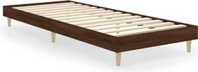 vidaXL barna tölgy színű szerelt fa ágykeret matrac nélkül 75x190 cm