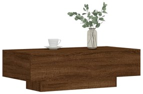 barna tölgyszínű szerelt fa dohányzóasztal 100x49,5x31 cm