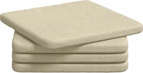 vidaXL Ülőpárnák 4 pcs Krém 40 x 40 x 3 cm szövet