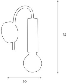 Fali lámpa LOPPE 1xE27/60W/230V fekete
