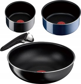 Tefal Ingenio Wok Serpenyő Szett 28CM 2 Db 16/20 Edény 4 Db Gáz Tartó