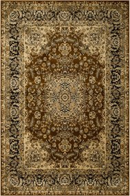 Nappali Szőnyeg Vastag Puha Dísz Nemesi Barna Rose 180x270 cm