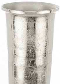 Loyd design magas ezüstszín hengeres fodros fém serleg kerek kecses talppal 73,5x16x16cm