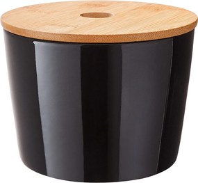 KARLTON BROS fokhagymatartó, fekete Ø 14cm