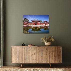 Üveg kép - Buddhista templom (70x50 cm)