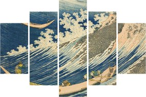 Kép - Katsushika Hokusai, Fishing Boats at Choshi in Shimosa (Soshu Choshi) , reprodukciók (150x105 cm)