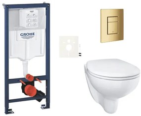 Fali WC-garnitúra világos falra / falra szerelhető GROHE Bau Ceramic SIKOGRSBAUSCGL0