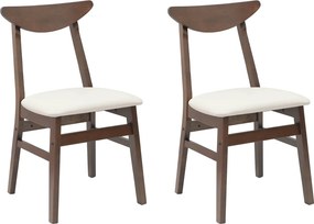 vidaXL Étkező Székek 2 pcs Világos Barna 42 x 47.5 x 81 cm