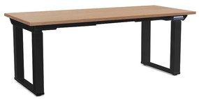 OfficeTech Strong állítható magasságú asztal 180 x 80 cm, fekete alap, tölgy