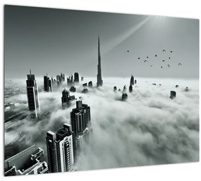 Kép - Felhőkarcolók Dubaiban (üvegen) (70x50 cm)