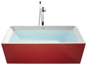 Piros szabadon álló fürdőkád 170 x 81 cm RIOS  Beliani