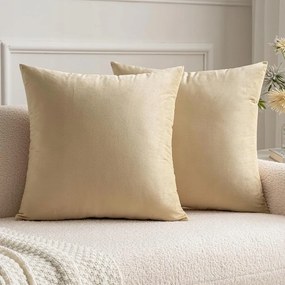 Dekorációs Párnahuzat 45X45 CM Miule bézs 2 db cipzárral