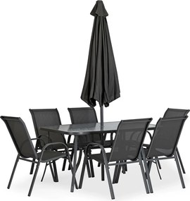 NEBRASKA kerti bútor szett fekete