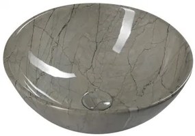 DALMA kerámiamosdó, 42x42x16,5cm, szürke márvány (MM113)
